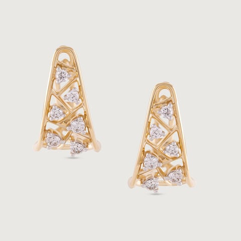 Bold Luxe Gold & Diamond Hoop Earrings