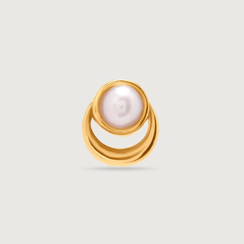 14KT Yellow Gold Pearl Nose Pin