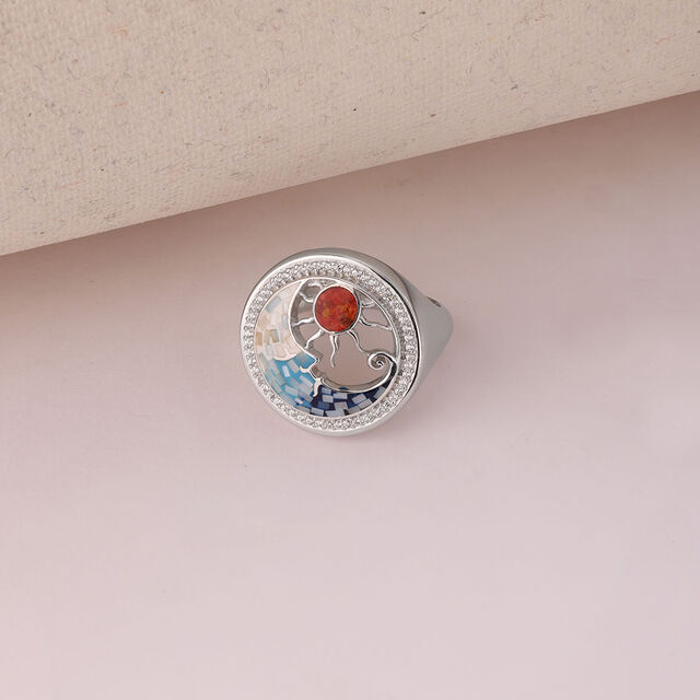 Mother of Pearl Sunny Silver Ring,,hi-res image number null
