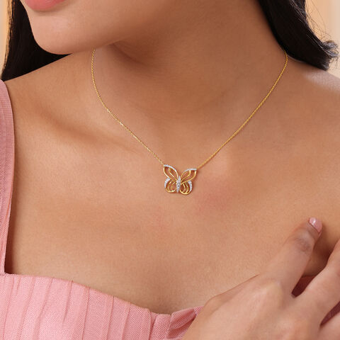 Cupid Edit 14KT Yellow & White Gold Diamond Necklace
