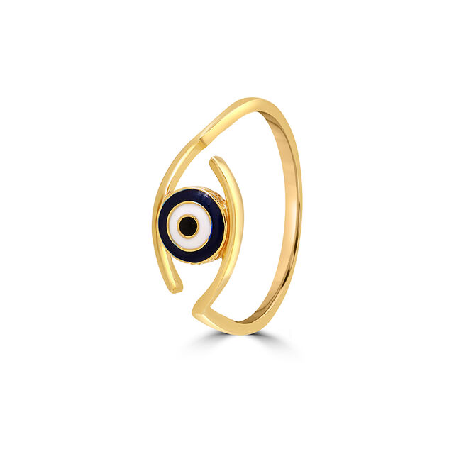 14KT Yellow Gold Stunning Evil Eye Finger Ring,,hi-res image number null