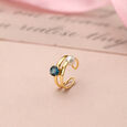 Aqua Cool Pearl & Gold Ear Cuff,,hi-res view 1