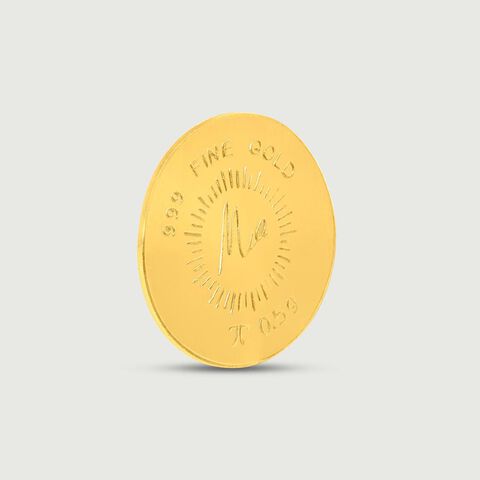 0.5 GM 24 Karat Lotus Gold Coin