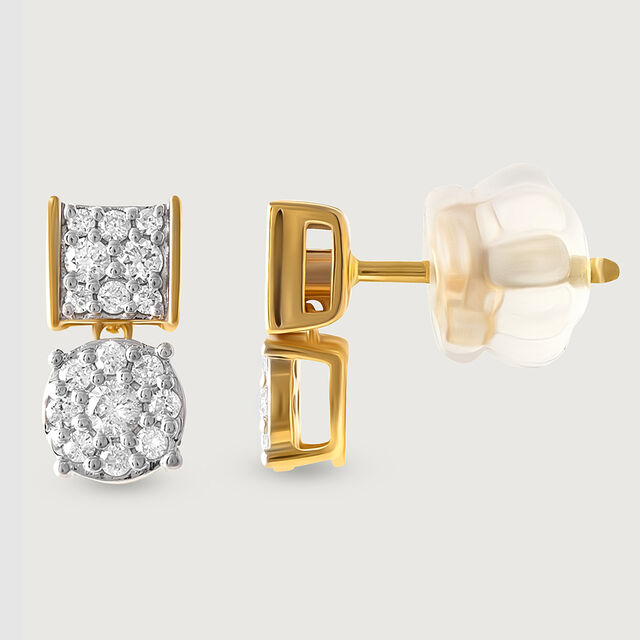 Eternal Bond Gold and Diamond Stud Earrings,,hi-res image number null