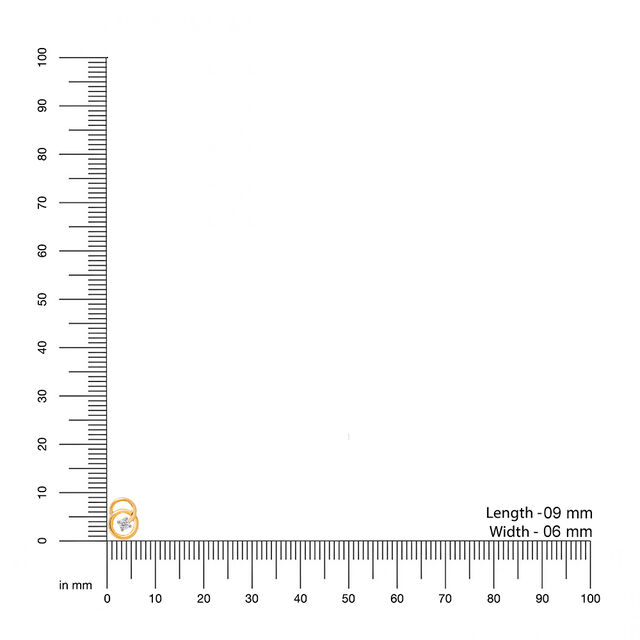 14KT Yellow Gold Sleek Circles Diamond Stud Earrings,,hi-res image number null