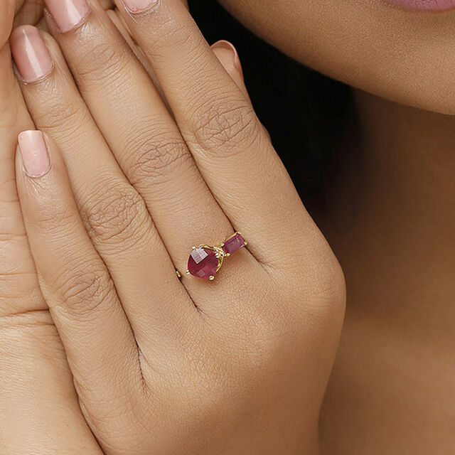 Serenade 14KT Ruby Finger Ring,,hi-res image number null