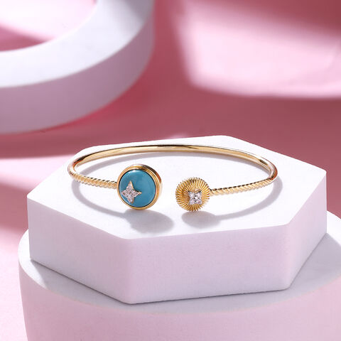 Greece Lariat 14KT Diamond Bangle