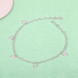 Heartbeats Silver Anklet,,hi-res view 1