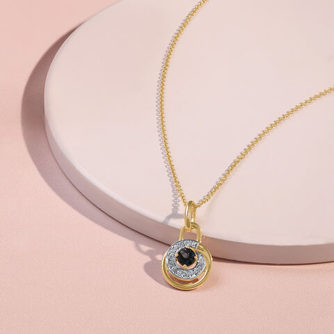 Love Lock Topaz & Diamond Pendant