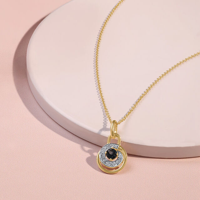 Love Lock Topaz & Diamond Pendant,,hi-res image number null