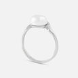 Majestic Pearl Silver Finger Ring,,hi-res view 4