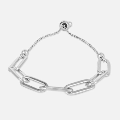 Modern Link Silver Bracelet