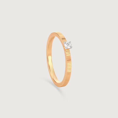 Gilded Groove Diamond Ring