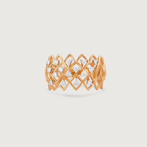 Zigzag Shine Gold & Diamond Finger Ring