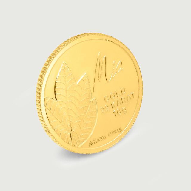 10 GM 22 Karat Sublime Mango Leaf Gold Coin,,hi-res image number null