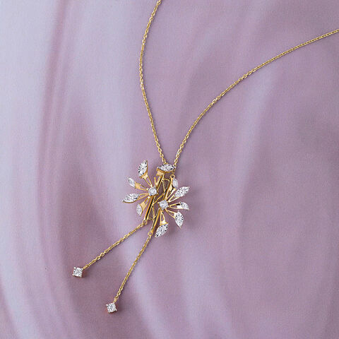 Radiant Blossom Gold & Diamond Necklace