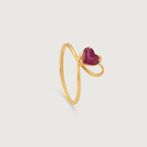 Entwined Hearts Ruby & Gold Ring