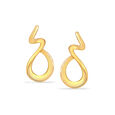 14KT Golden Classic Stud Earrings,,hi-res view 2