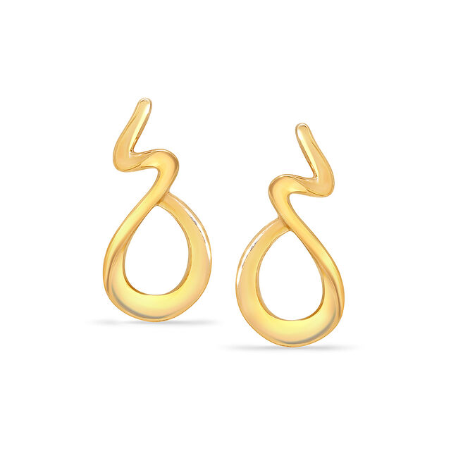 14KT Golden Classic Stud Earrings,,hi-res image number null