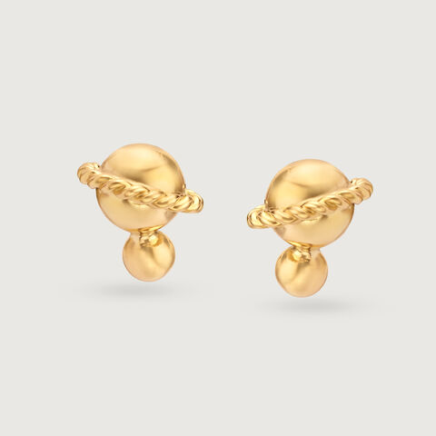 Elegant Lunar Beauty 18KT Moon-Inspired Stud Earrings