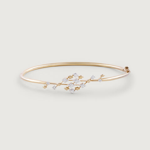 Electric Dance Gold & Diamond Bangle