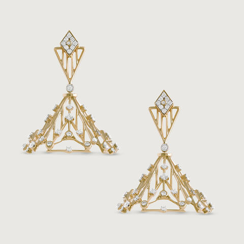 Lippan Radiance Gold & Diamond Jhumka