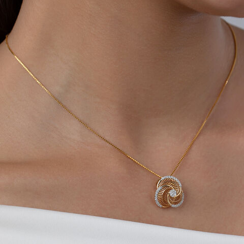 Radiant Rose Diamond & Gold Pendant