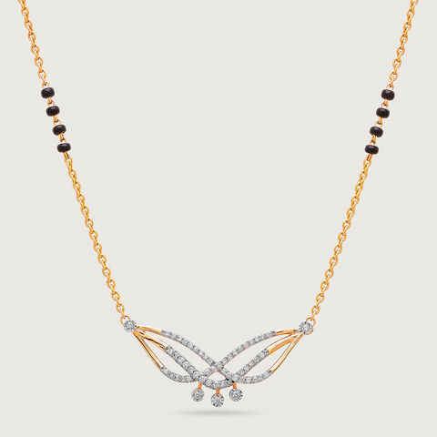 Flight of Elegance 14 Kt Gold and Diamond Mangalsutra