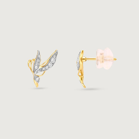 Enchanted Butterfly Diamond Stud Earrings