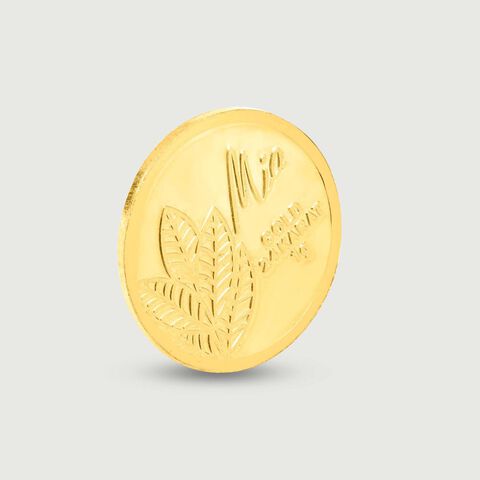 1 GM 24 Karat Traditional Mango Leaf Gold Coin
