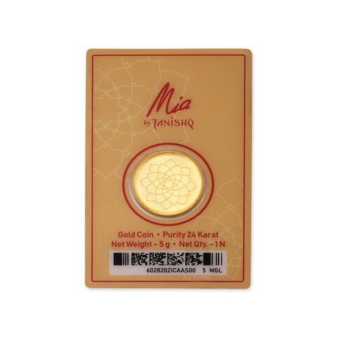 5 Gm 24 Karat Lotus Gold Coin