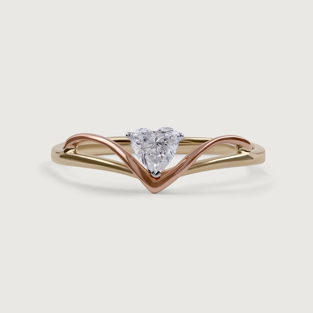 Enchanted Heart 14 kt Gold & Diamond Ring,,hi-res image number null