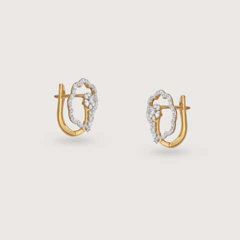 Radiant Grace Gold & Diamond Hoop Earrings