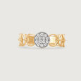 Luminous Link 14KT Gold & Diamond Finger Ring,,hi-res view 3