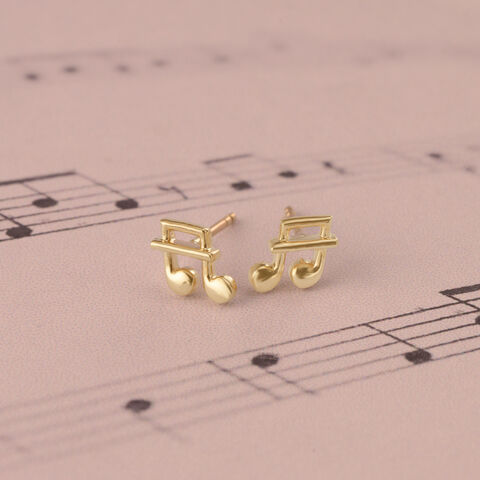 Sonata Sparkle 14KT Gold Stud Earrings