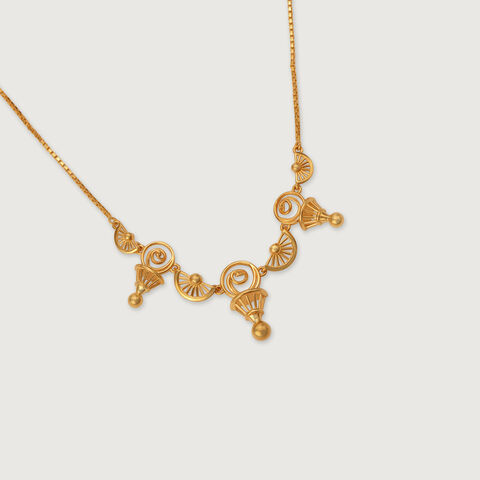 Mystical Warli Charms 22KT Gold Necklace
