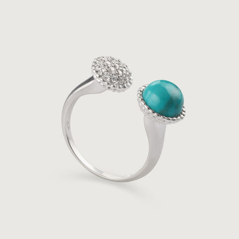 Turquoise Oasis Silver Finger Ring