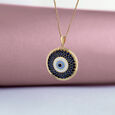 Orb of Protection Evil Eye Gold Pendant,,hi-res view 1