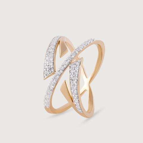 Disco Pulse Gold & Diamond Finger Ring