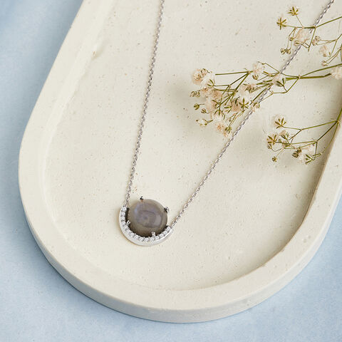 Galaxy Glow Silver Necklace