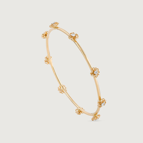 Crochet Shine Gold and Diamond Bangle