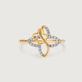 Interlace Allure 14KT Gold & Diamond Ring,,hi-res view 3