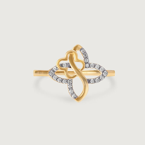 Interlace Allure 14KT Gold & Diamond Ring