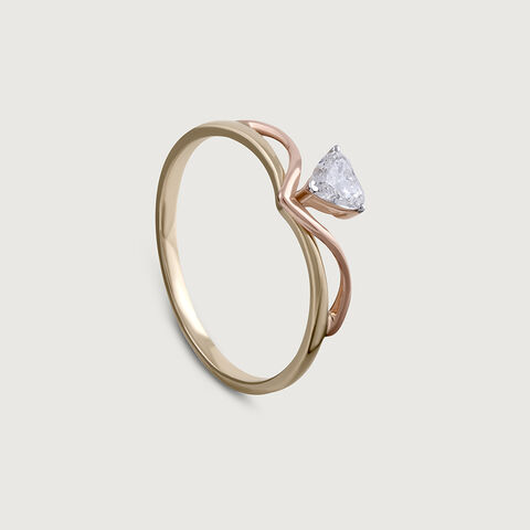 Enchanted Heart 14 kt Gold & Diamond Finger Ring