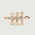 Kollam Glam Gold and Diamond Finger Ring,,hi-res view 3