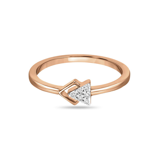14kt Rose Gold Triangular Shaped Ring,,hi-res image number null