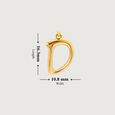 Letter Perfect 'D' Gold Pendant,,hi-res view 5
