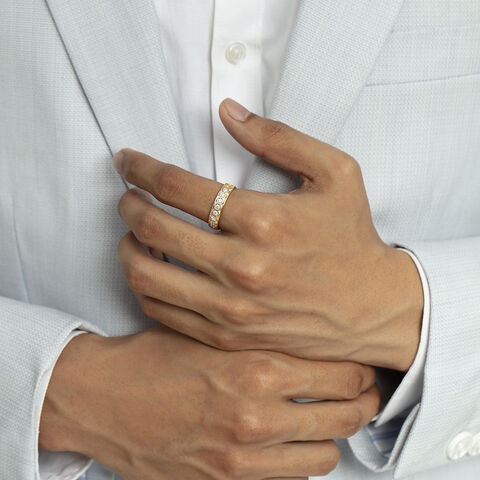 Honeycomb Flex Gold & Diamond Ring for Men