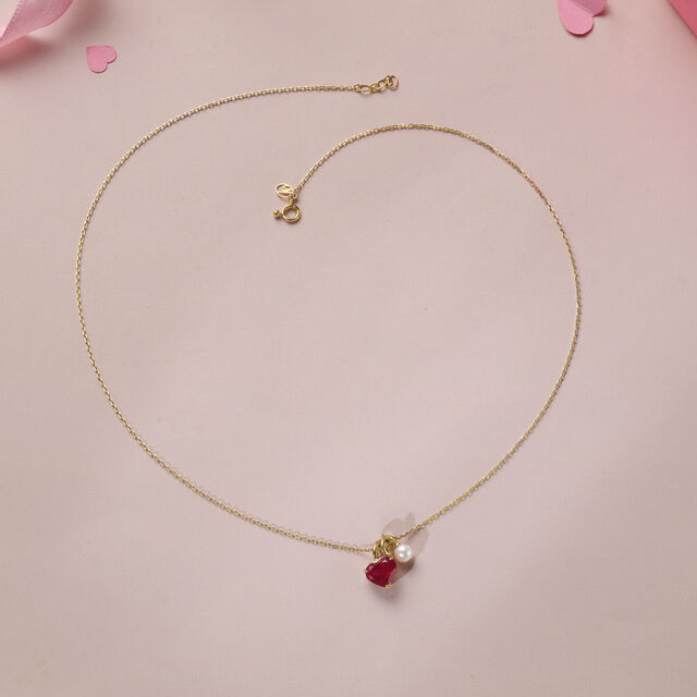 Scarlet Love Pearl & Gold Necklace,,hi-res image number null