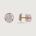 Cluster Beauty Gold & Diamond Stud Earrings,,hi-res view 4